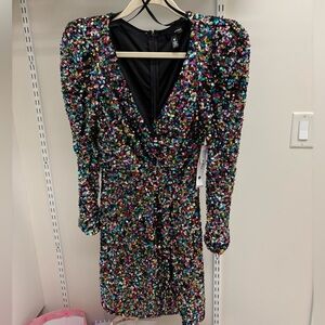 NWT- Aqua Sequin Dress size medium 
NEW WITH TAGS